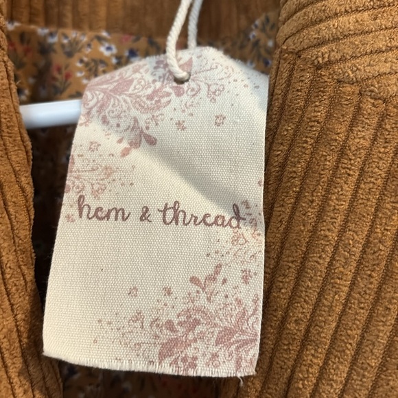 NWT Hem and Thread Women's Gold  Corduroy Blazer - Picture 2 of 3